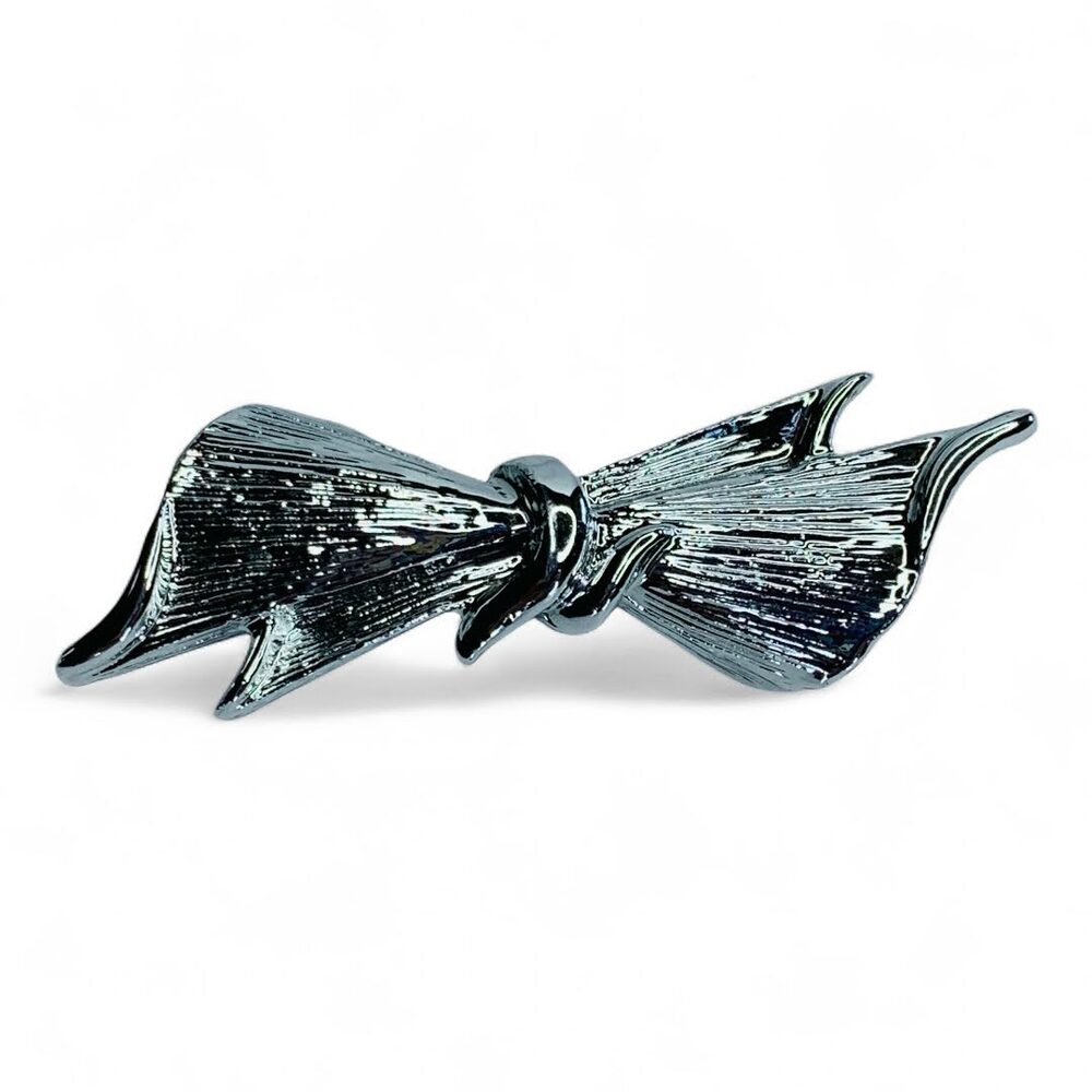 Vintage Gerry’s Silver Tone Bow Pin Brooch